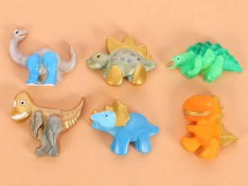 Molde silicona 6 dinosaurios infantiles 